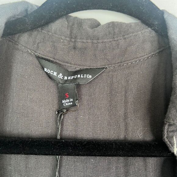 Rock & Republic NWT Sleeveless Dark Gray Cotton Cardigan/Dress Size Small - Picture 7 of 11